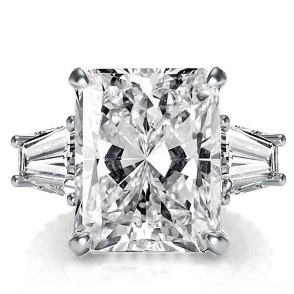 🍁 Princess Cut 4A CZ Micro Moissanite Ring for Women, FB16FA1096 - Picture 3 of 3